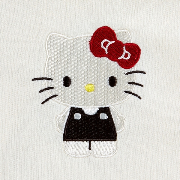 小禮堂 Hello Kitty 造型棉質連帽外套 (白刺繡款) 4550337-835807 product thumbnail 3