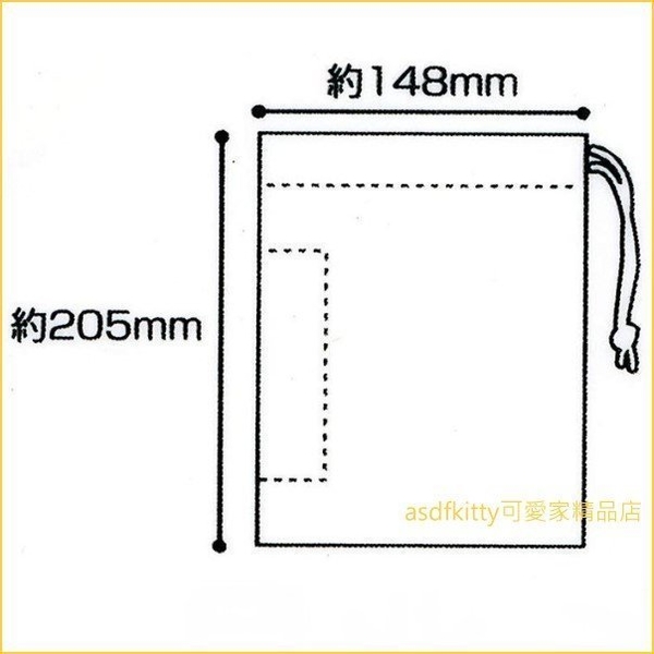 asdfkitty*角落生物變身貓咪 束口袋-可放牙刷跟漱口杯-日本製 product thumbnail 4
