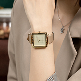 手錶女新款時尚潮流學生表正方形簡約皮帶時裝女表