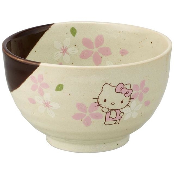 【震撼精品百貨】凱蒂貓_Hello Kitty~日本SANRIO三麗鷗 KITTY陶瓷美濃燒陶瓷碗 飯碗-棕櫻花款*63157