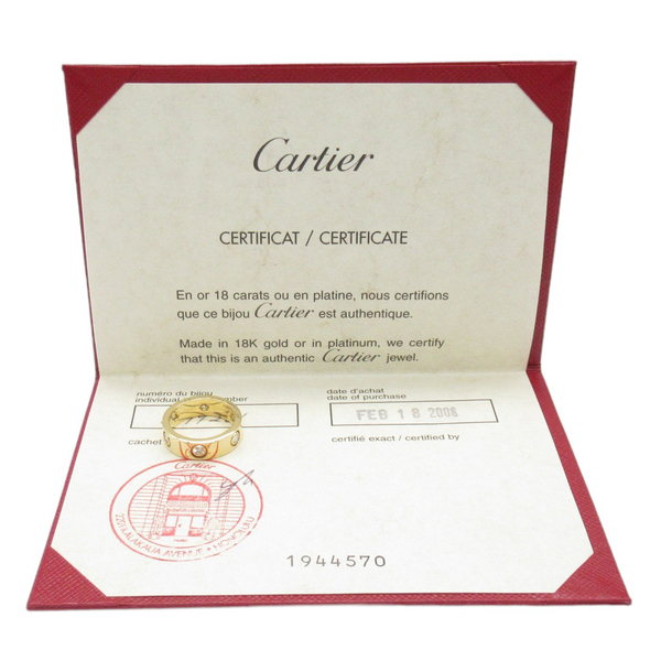 【二手名牌BRAND OFF】Cartier 卡地亞 Love系列 18K金 三顆鑽石 戒指 #50 product thumbnail 6