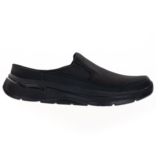 Skechers Go Walk Arch Fit-Leverage 懶人鞋 休閒鞋 男 黑 透氣 支撐 穆勒鞋 216253BBK product thumbnail 4