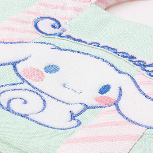 【震撼精品百貨】大耳狗 Cinnamoroll~大耳狗喜拿立體刺繡裝飾帆布手提袋(斜條紋) product thumbnail 5