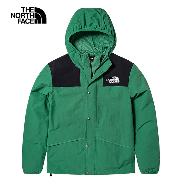 The North Face 北面 男裝 連帽外套 風衣 防潑水 透氣 綠【運動世界】NF0A5JYNPK1