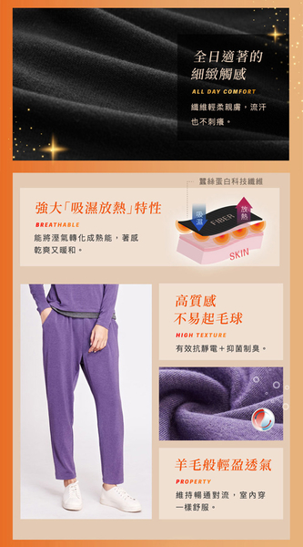 【iFit 愛瘦身】Fitty 高腰寬鬆 AB 褲 純黑 暖紫 XS-L product thumbnail 4