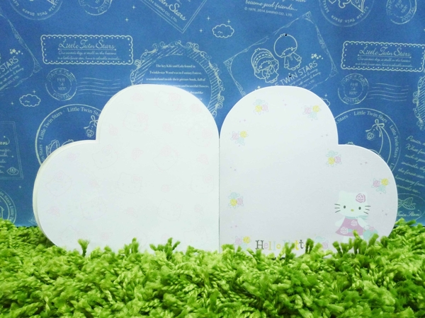 【震撼精品百貨】Hello Kitty 凱蒂貓~便條紙-愛心造型-玫瑰圖案【共1款】 product thumbnail 4