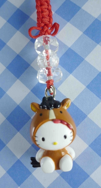 【震撼精品百貨】Hello Kitty 凱蒂貓~KITTY生肖手機吊飾-馬