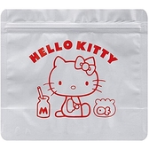 小禮堂 Hello Kitty 方形鋁製夾鏈袋組 食物分裝袋 密封袋 糖果袋 鋁袋 (5入 銀 側坐) 4973307-495793