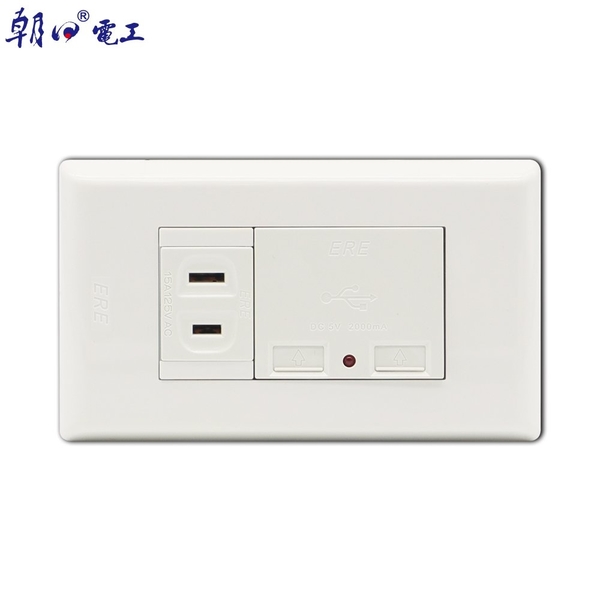 【朝日電工】 USB-4310 雙USB充電器附單插座組 product thumbnail 2