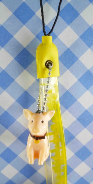 【震撼精品百貨】日本精品百貨-手機吊飾/鎖圈-波比豬系列-黃