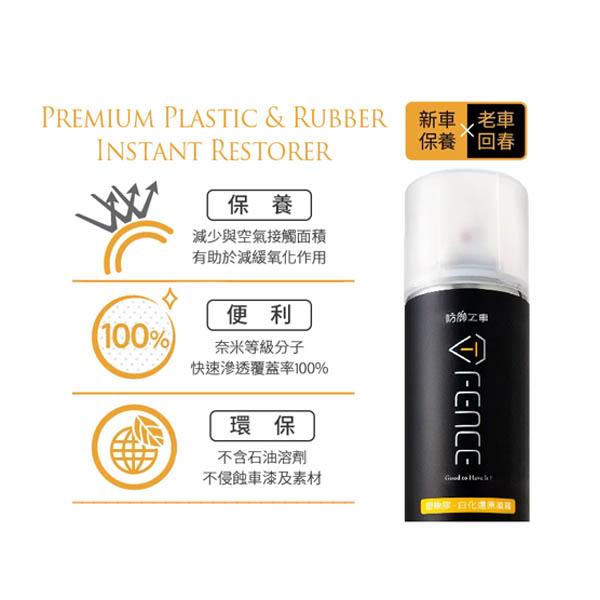 防御工事 塑橡膠白化還原噴霧 塑料/輪胎/保險桿250ml product thumbnail 4