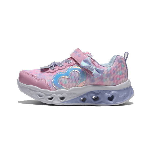 SKECHERS 童鞋 HEART LIGHTS 粉紅 愛心 發光 燈鞋 小童 302691NPKLV product thumbnail 4