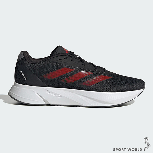 Adidas 男鞋 慢跑鞋 避震 輕量 DURAMO SL 黑紅【運動世界】IE9696