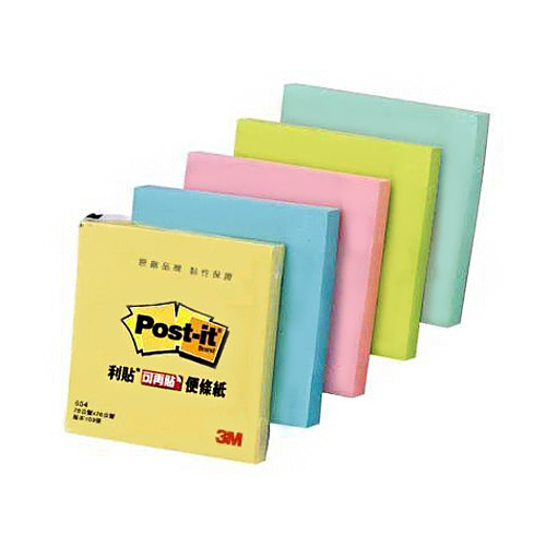 3M 思高牌 Post-it 利貼 NO.654 可再貼便條紙 100張 75x76mm