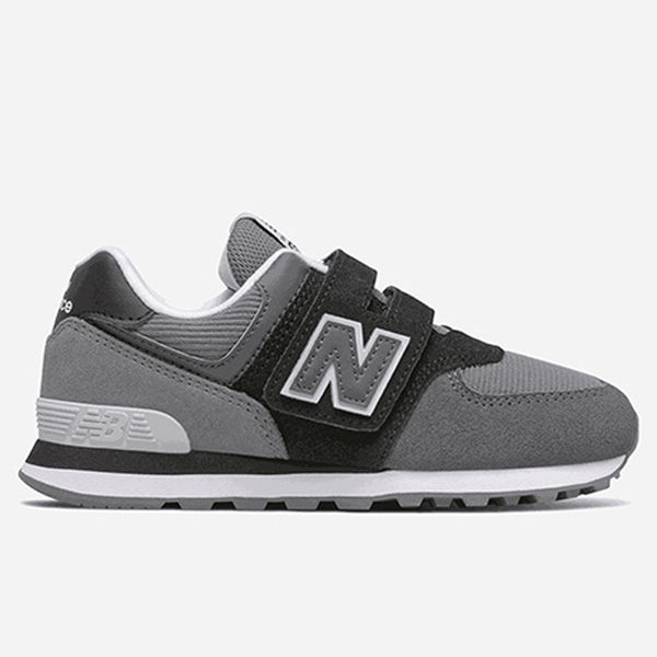 New Balance 574 W 童鞋 中童 休閒 慢跑 麂皮 復古 黑 灰【運動世界】PV574WR1