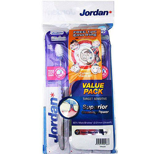 Jordan超纖細敏感型牙刷促銷包(超軟毛)3入【愛買】 product thumbnail 2