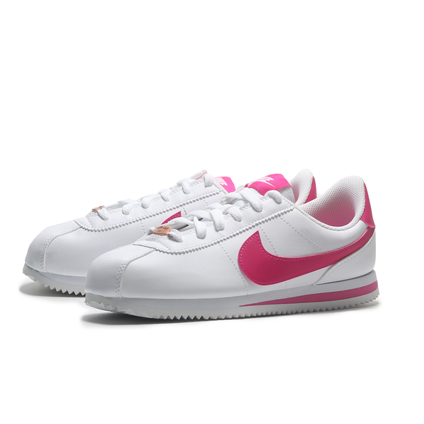 NIKE 休閒鞋 CORTEZ BASIC SL GS 白粉桃 鐵牌 阿甘鞋 大童 女 904764-109