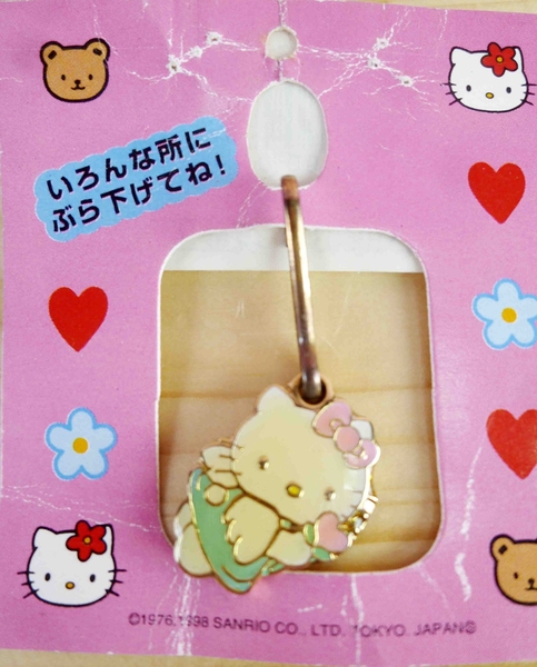 【震撼精品百貨】Hello Kitty 凱蒂貓~KITTY吊飾拉扣-天使綠