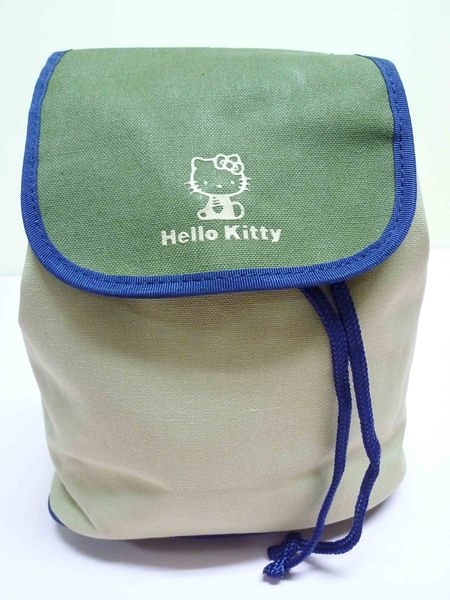 【震撼精品百貨】Hello Kitty 凱蒂貓~KITTY束口後背包『米墨綠』