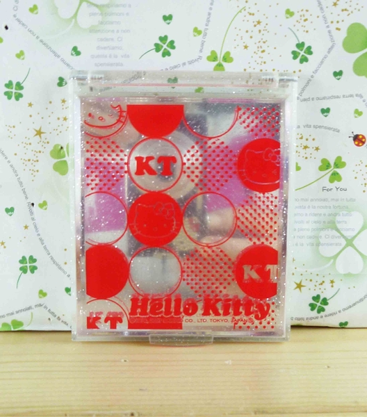 【震撼精品百貨】Hello Kitty 凱蒂貓-摺疊鏡-透明紅點