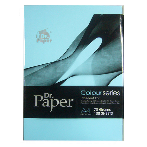 Dr.Paper A4 70gsm 雷射噴墨彩色影印紙 淺藍100張入