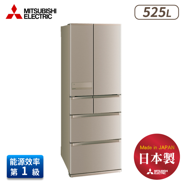 【含基本安裝】MITSUBISHI三菱 MR-JX53C-N 525L 1級變頻6門電冰箱 玫瑰金