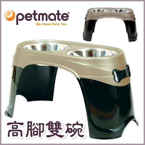 『寵喵樂旗艦店』美國Petmate《高腳雙碗架》可預防大狗，脊椎及消化系統受傷 DK-23479