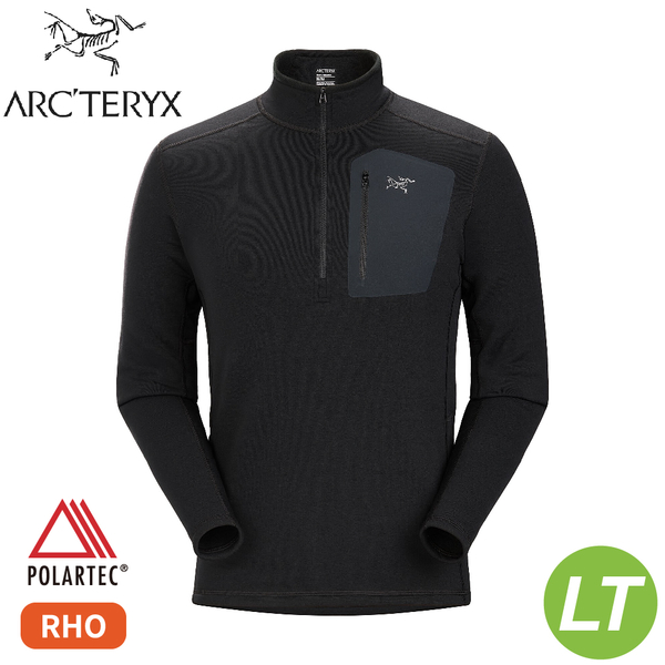 【ARC'TERYX 始祖鳥 男 Rho 保暖刷毛套頭衫《黑》】X000006266/刷毛衣/保暖衣/中層衣