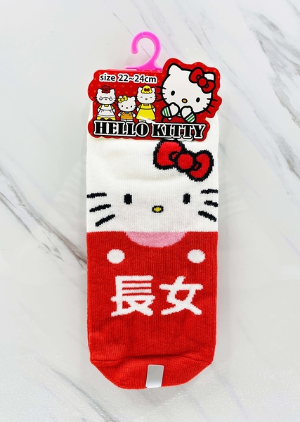 【震撼精品百貨】hello kitty 凱蒂貓~日本sanrio三麗鷗 kitty襪子(22~24cm)紅長女*25819