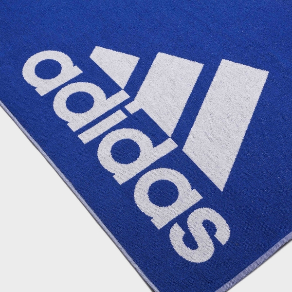 ADIDAS TOWEL LARGE 毛巾 浴巾 雙面 純棉 藍 白【運動世界】FJ4772 product thumbnail 3