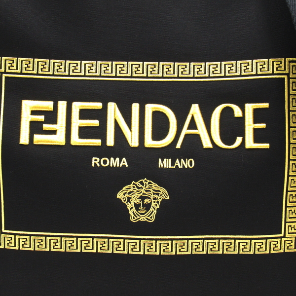 【二手名牌BRAND OFF】FENDI 芬迪 Versace Fendace聯名 黑色 帆布 Sunshine 托特包 7VA558 product thumbnail 6