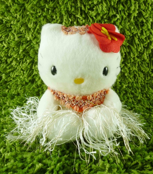 【震撼精品百貨】Hello Kitty 凱蒂貓~KITTY絨毛娃娃-夏威夷服飾-紅色