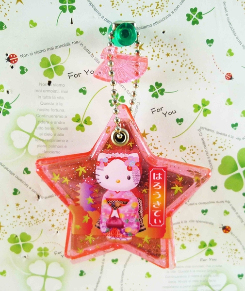 【震撼精品百貨】Hello Kitty 凱蒂貓-摺疊鏡-粉星和風