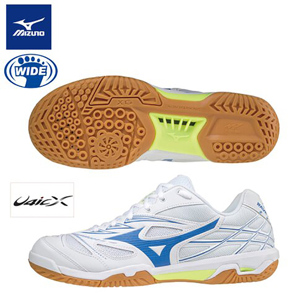 Mizuno 美津濃 WAVE FANG NX 男鞋 羽球鞋 3E寬楦 止滑橡膠 白 藍【運動世界】71GA205024 product thumbnail 3