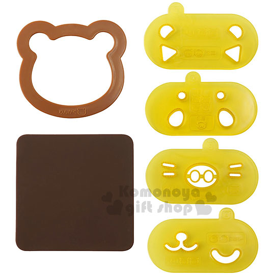 小禮堂 日本ARNEST 可愛熊熊 吐司壓模組《黃棕.大臉》烘焙模具.模型.押花 4989082-768427
