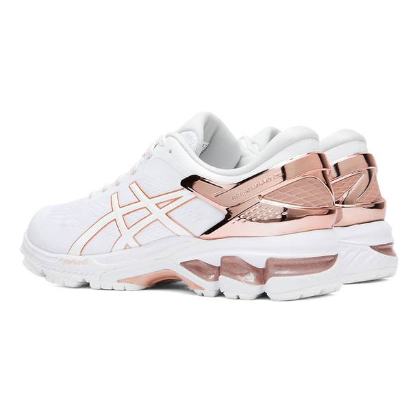 ASICS GEL-KAYANO 26 PLATINUM 女鞋 慢跑 緩震 低足弓 白玫瑰金【運動世界】1012A749-100 product thumbnail 6