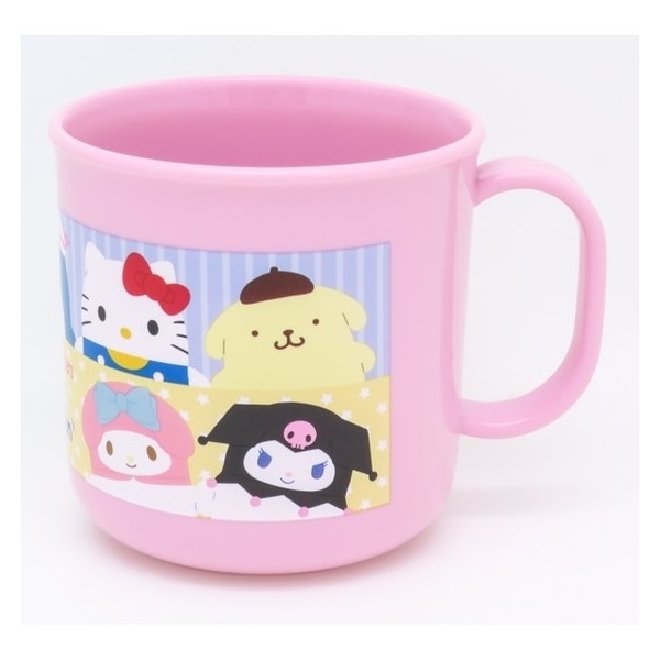 小禮堂 Sanrio大集合 兒童單耳塑膠杯 200ml (Potetan款) 4970825-133985