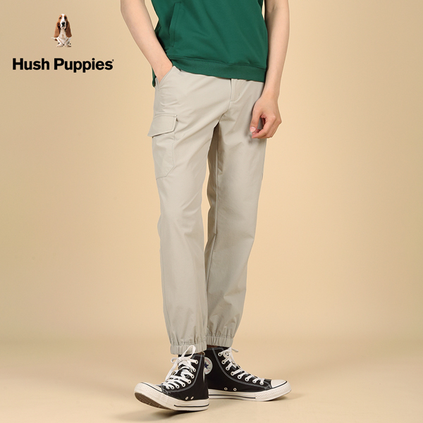 Hush Puppies 長褲 男裝素色後鬆緊縮口工裝褲 product thumbnail 2