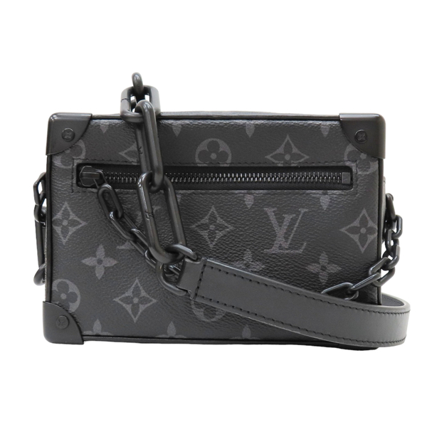 二手名牌BRAND OFF】LOUIS VUITTON LV 路易威登黑色原花PVC塗層帆布 