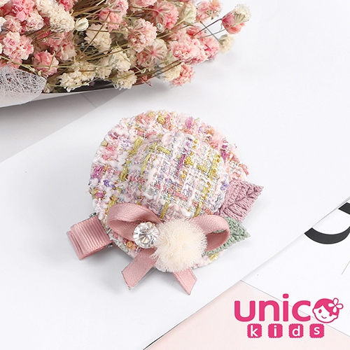 UNICO 兒童手工製精美小香風帽子全包布髮夾/髮飾 product thumbnail 2