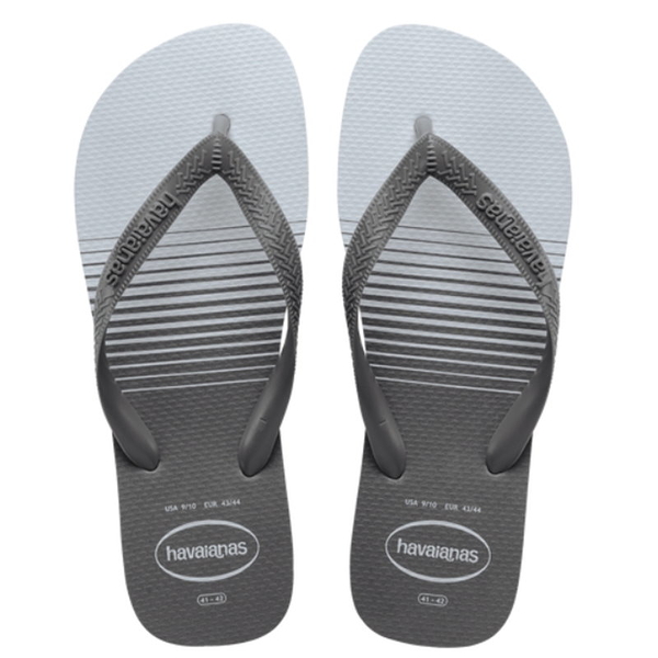 havaianas 哈瓦士 巴西人字拖 男款 Top basic 白底灰 涼鞋 拖鞋 夾腳拖 海灘鞋【南風百貨】