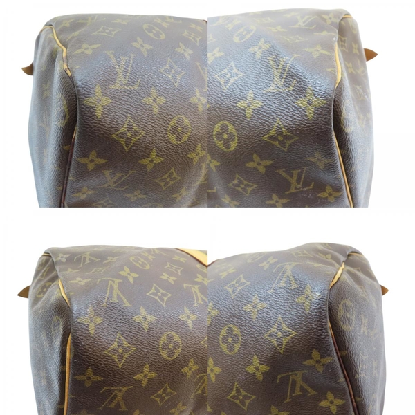 【二手名牌BRAND OFF】LOUIS VUITTON LV 路易威登 棕色 原花 PVC塗層帆布 keepall 45 手提 行李包 M41428 product thumbnail 7