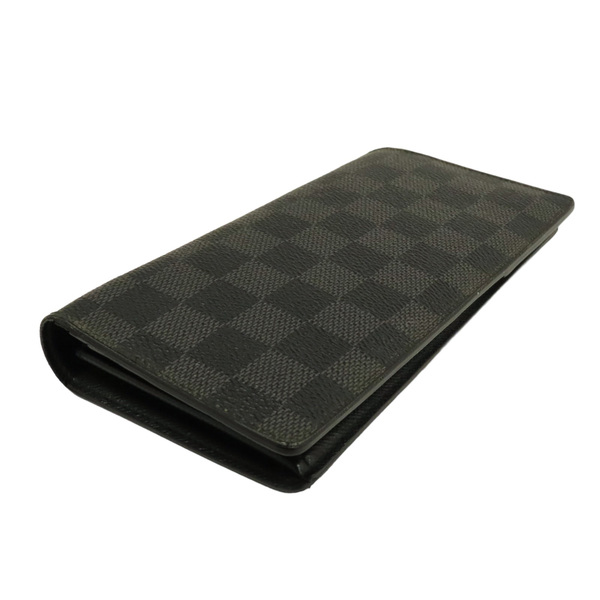 【二手名牌BRAND OFF】LOUIS VUITTON LV 路易威登 黑色 經典Damier 棋盤格帆布 PF Brazza 雙折長錢包 N62665 product thumbnail 4