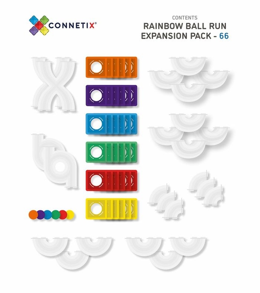 澳洲 Connetix 彩虹磁力積木-滾球軌道組(66PC)聖誕禮物|磁性積木|磁力片 product thumbnail 3