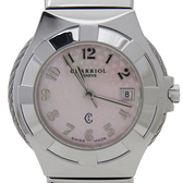 CHARRIOL 夏里奧 銀色纏繞錶帶粉彩錶面石英腕錶 CELT36034 【二手名牌BRAND OFF】