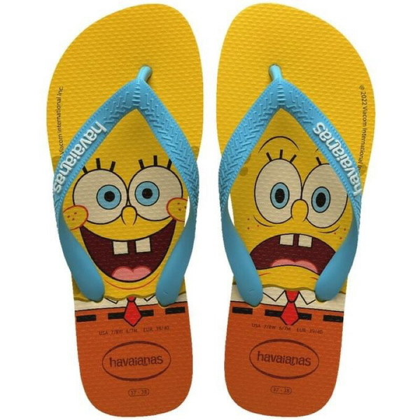 havaianas 哈瓦士 巴西人字拖 男款 Spongebob 海綿寶寶 海灘鞋 拖鞋 夾腳拖【南風百貨】