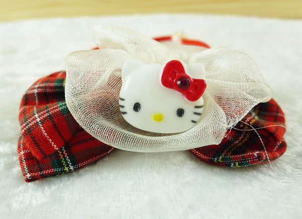 【震撼精品百貨】Hello Kitty 凱蒂貓~髮束 紅格【共1款】