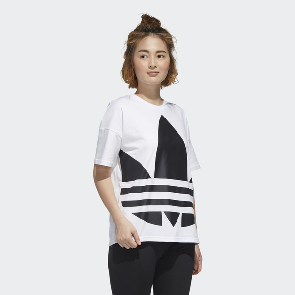 Adidas originals logo tee 女裝 短袖 休閒 運動 棉質 三葉草 白【運動世界】 GJ1009 product thumbnail 4