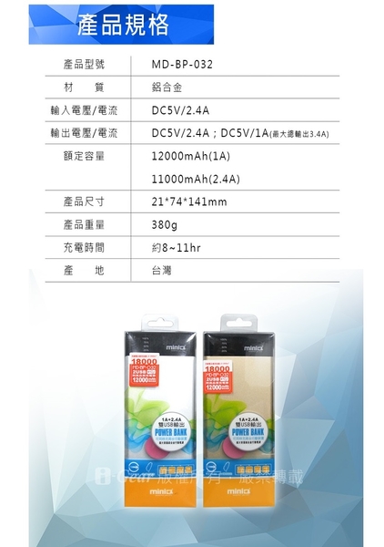 miniQ 18000Amh 超大容量雙輸出 行動電源 (MD-BP-032) product thumbnail 5
