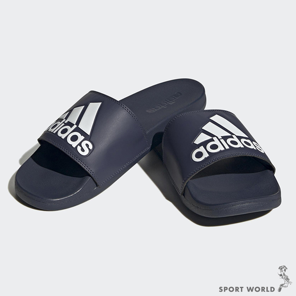 Adidas 男鞋 女鞋 拖鞋 ADILETTE COMFORT 藍 白【運動世界】H03616 product thumbnail 4